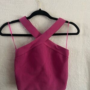 Sincerely Jules Fuchsia Ribbed Camisole